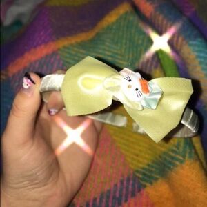 PASTEL YELLOW HELLO KITTY HEADBAND KAWAII GYARU JAPAN